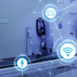 Medical technology and communication network concept.