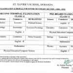 Exam Schedule 11 & 12